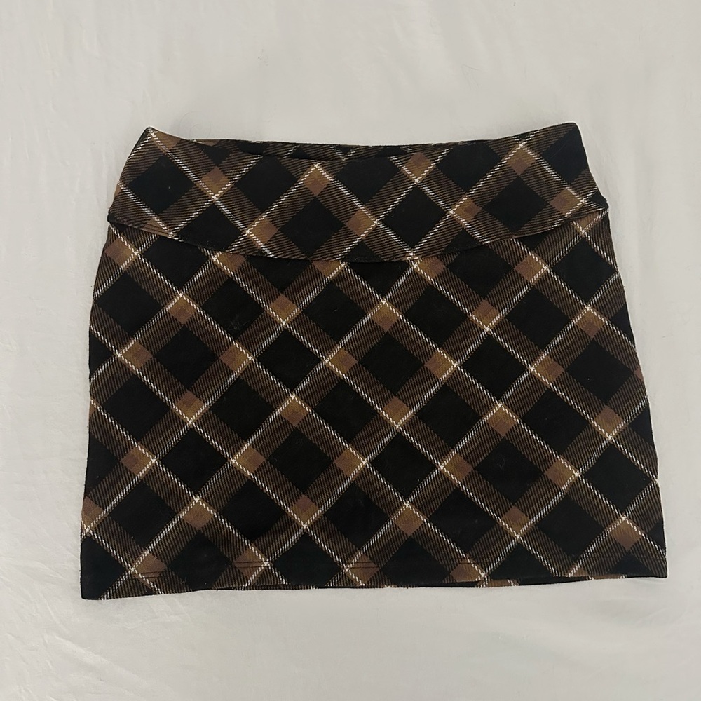 H&M plaid mini skirt